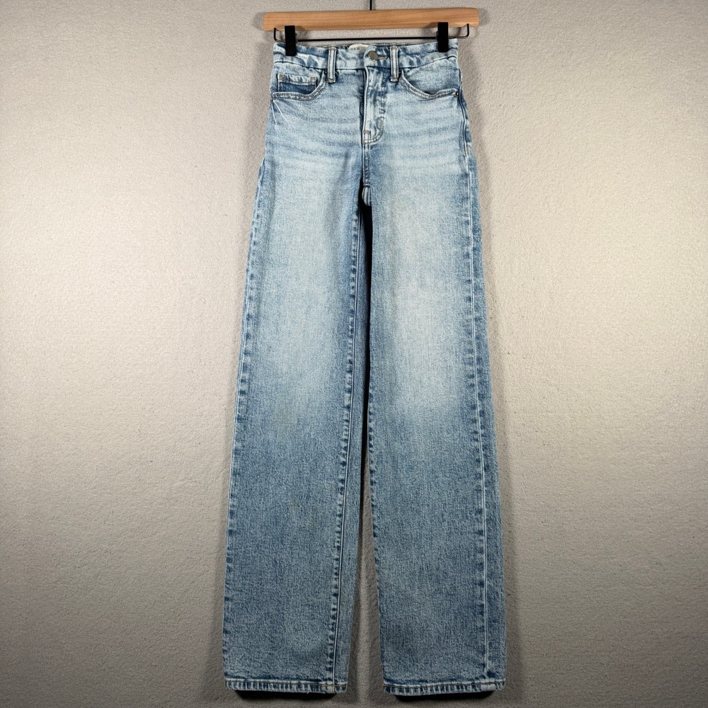BKE Billie Slim Fit High Rise Classic Straight Leg Jeans Light Wash 22x32
